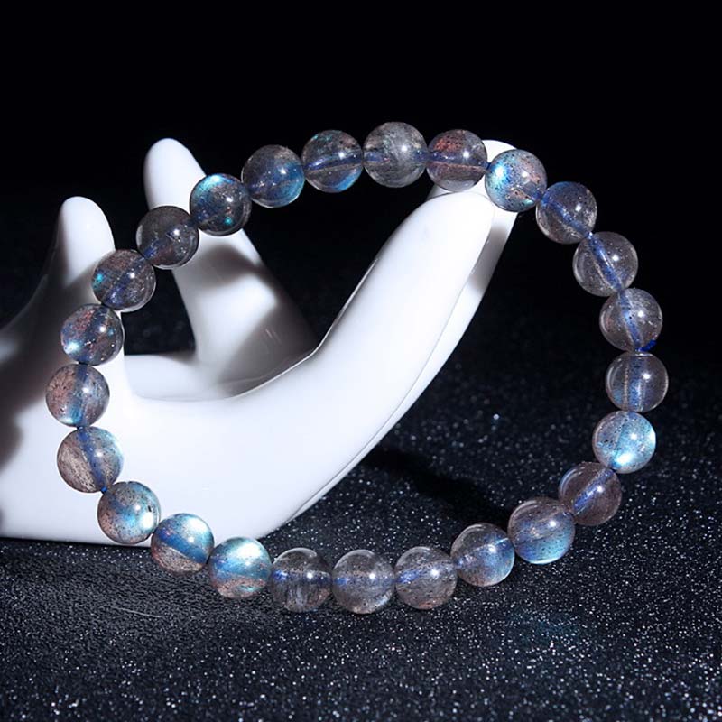 Pulsera de cuentas curativas de piedra lunar natural de piedras de Buddha Stones - image 10
