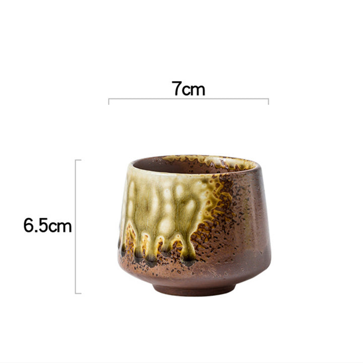 Taza de café de cerámica con cambio de horno Retro Buddha Stones , taza de café expreso de té, 200ml
