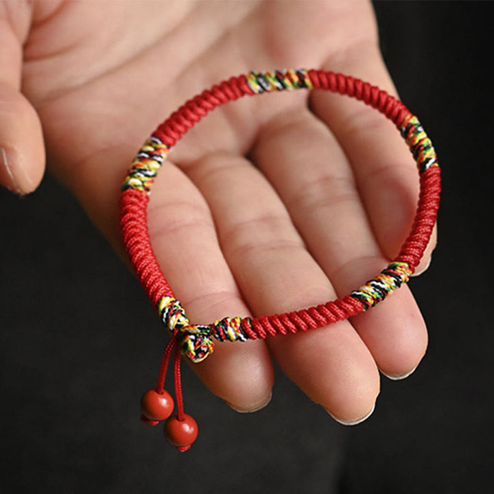 Pulsera de la suerte con protección de cuerda y nudo King Kong de cinco colores