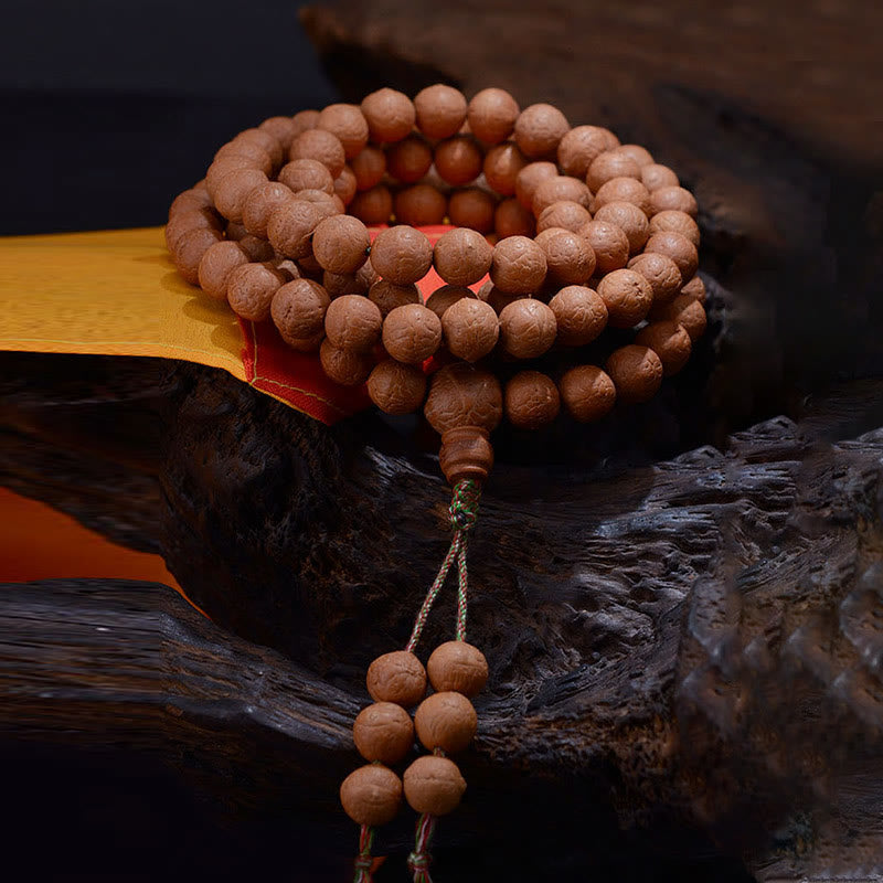 Buddha Stones 108 cuentas Mala Nepal semilla Bodhi suerte riqueza borla pulsera