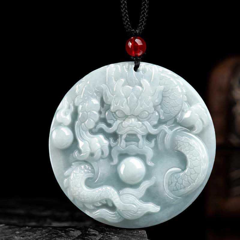 ❗❗❗Una venta flash: collar de cadena con amuleto de éxito de jade y dragón del zodíaco chino con Buddha Stones - image 8