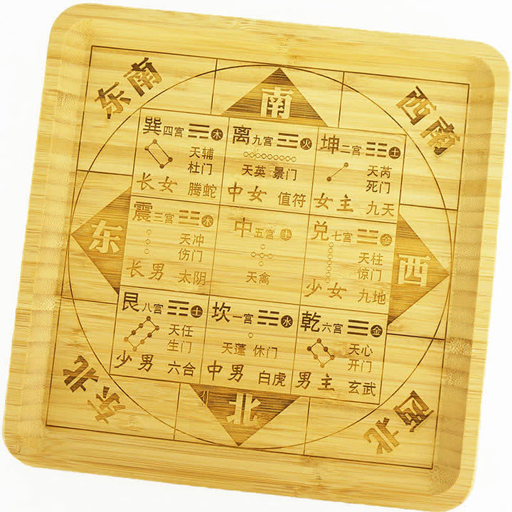 Mapa de Bagua de Bambú Feng Shui Mapa de Energía de Armonía