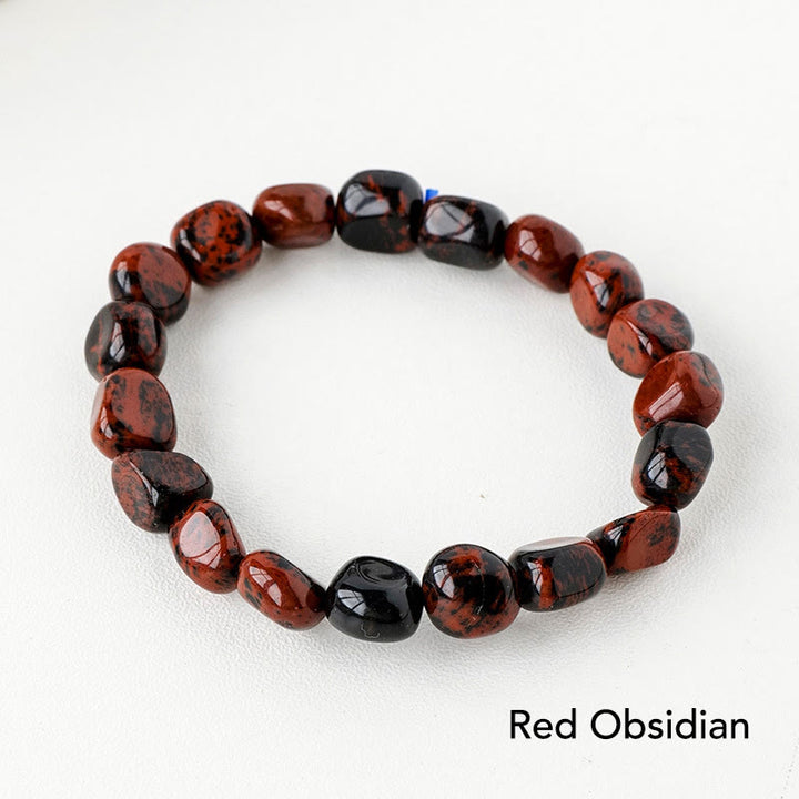 Pulsera de conciencia espiritual de piedra de cristal de forma irregular natural
