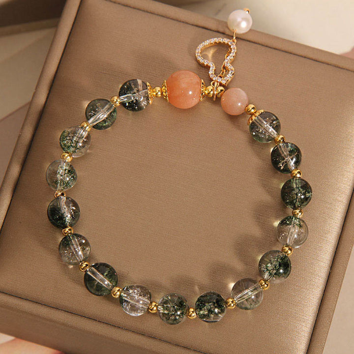 Pulsera de confianza con dije de calabaza fantasma verde de Buddha Stones