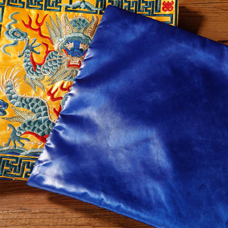 Tapete para tazas bordado con Buddha Stones, grulla, dragón Fénix, Kirin, posavasos para tazas de té, tapete para té cuadrado Kung Fu