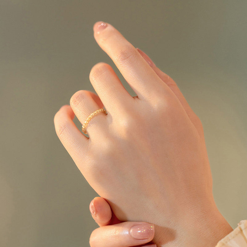 Anillo de prosperidad y felicidad con citrino natural de Buddha Stones
