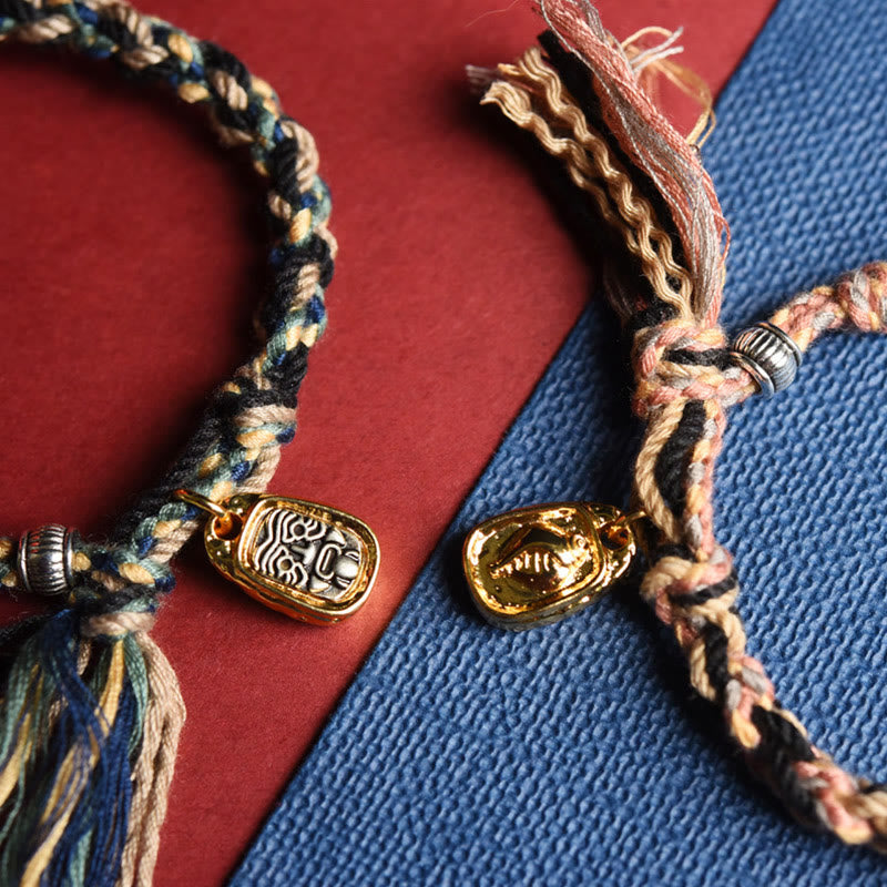 Pulsera hecha a mano con Buddha Stones Zakiram diosa de la riqueza Om Mani Padme Hum Paz