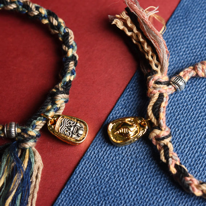Pulsera hecha a mano con Buddha Stones Zakiram diosa de la riqueza Om Mani Padme Hum Paz