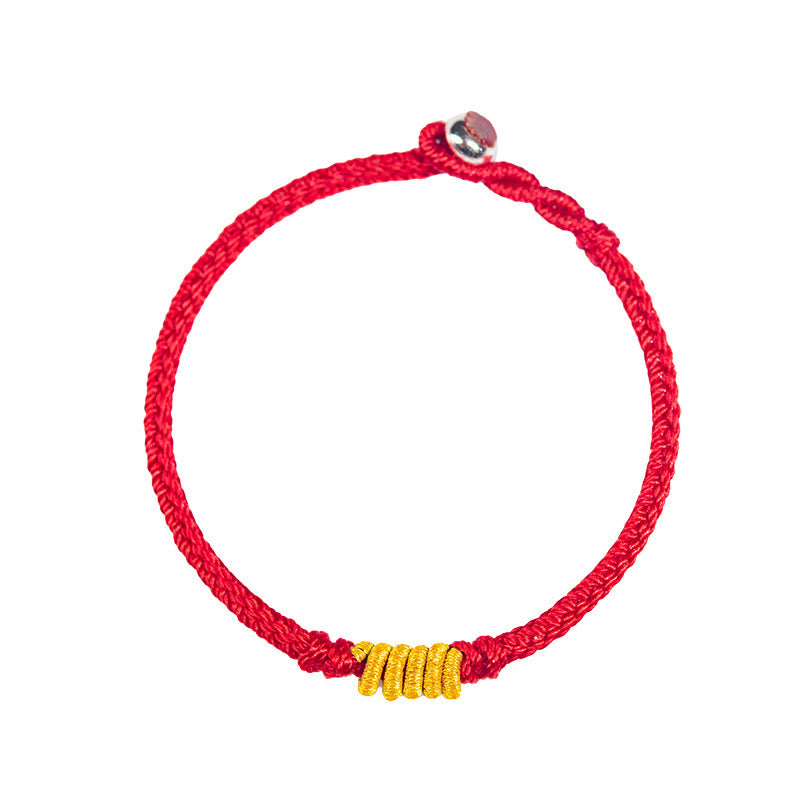 Pulsera de cuerda trenzada de protección de la suerte con nudo King Kong hecha a mano con Buddha Stones