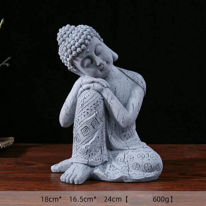 Decoración de estatua de resina de serenidad de Buda meditante tibetano - image 11