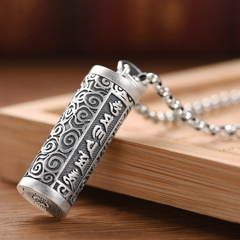 Colgante de collar de protección con seis palabras verdaderas de Buddha Stones