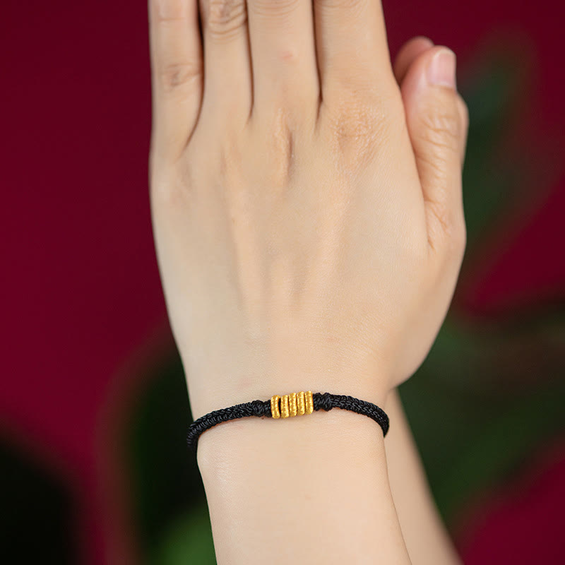 Pulsera de cuerda trenzada de protección de la suerte con nudo King Kong hecha a mano con Buddha Stones