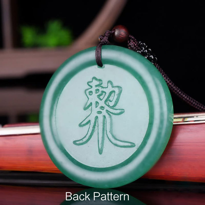 Colgante de collar de equilibrio Yin Yang de aventurina verde con Buddha Stones - image 4