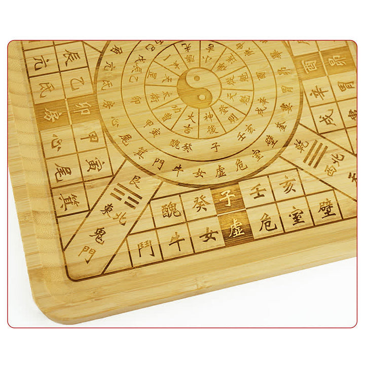 Mapa de Bagua de Bambú Feng Shui Mapa de Energía de Armonía