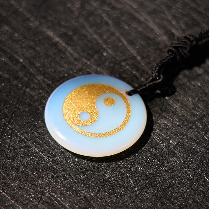 Buddha Stones, varios cristales, amatista, ojo de tigre, Aventurina verde, Yin Yang, collar espiritual, colgante