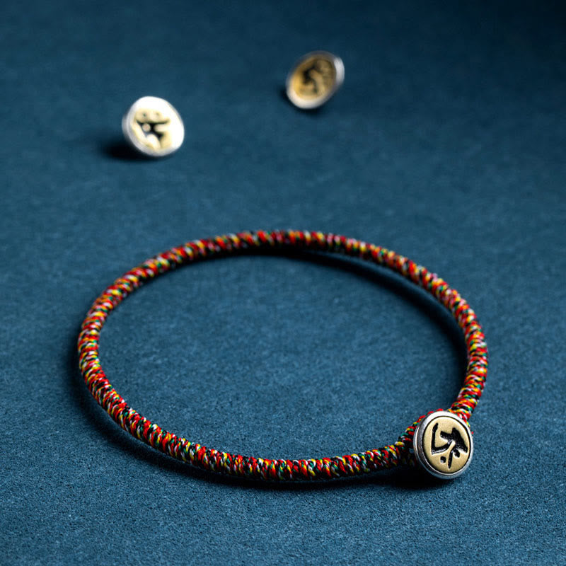 Pulsera de cuerda colorida hecha a mano con Buddha Stones de Plata de Ley 925 del zodíaco chino, protección de Buda natal - image 10