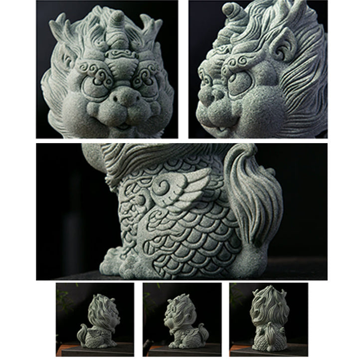 Buddha Stones FengShui pequeño PiXiu riqueza suerte decoración del hogar - image 11