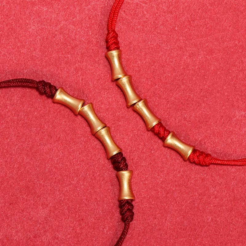 Pulsera trenzada de la suerte con diseño de bambú de plata de ley 925 con Buddha Stones