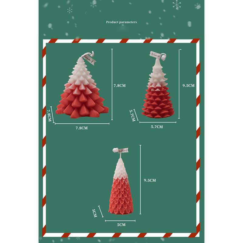 Regalo de vela de cera de soja perfumado árbol de Navidad para amigos de la familia