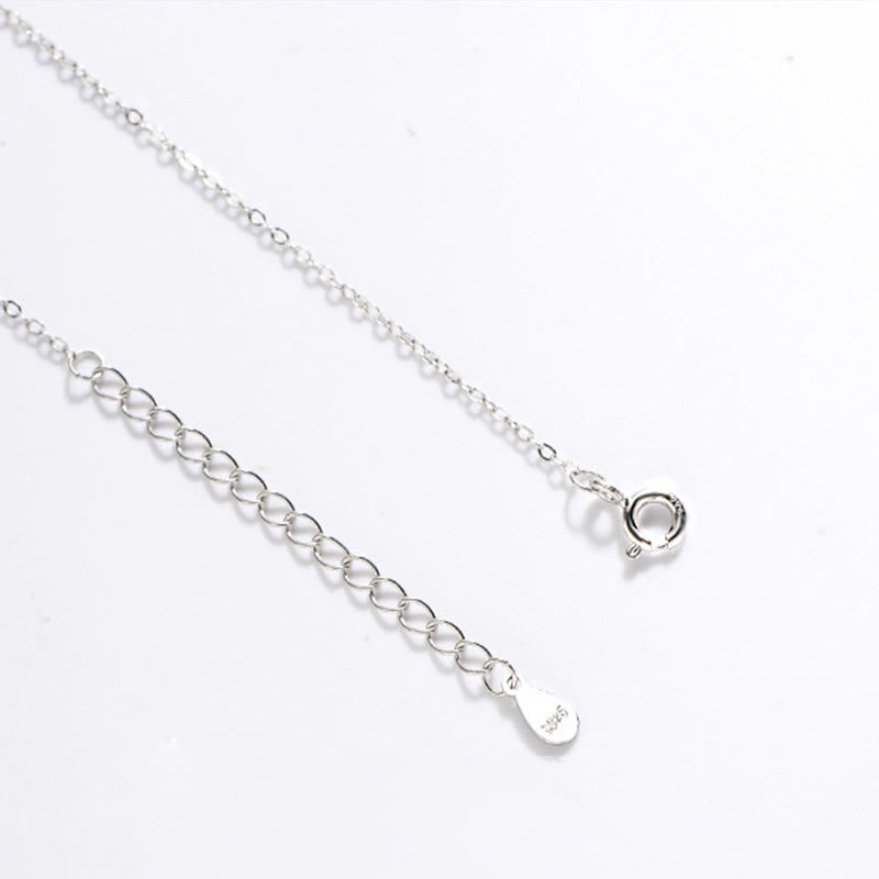 Colgante de plata de ley 925 con Buddha Stones y ágata blanca con el símbolo de la suerte y la felicidad - image 5