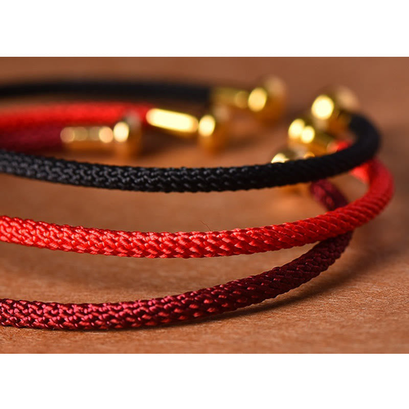 Pulsera de cuerda trenzada de la suerte hecha a mano con diseño simple de Buddha Stones