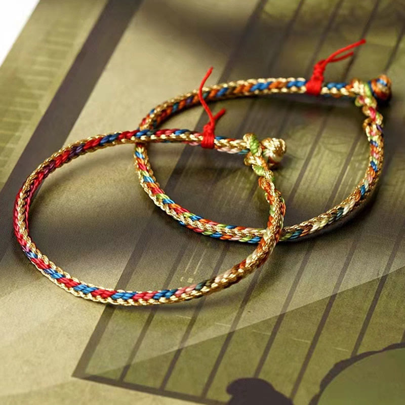 Pulsera trenzada hecha a mano con diseño de personaje Fu Zongzi de plata de ley 925 con Buddha Stones