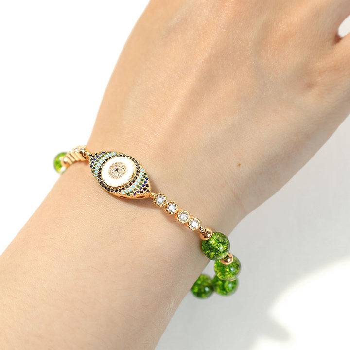 Pulsera de abundancia de mal de ojo con peridoto natural de Buddha Stones - image 3