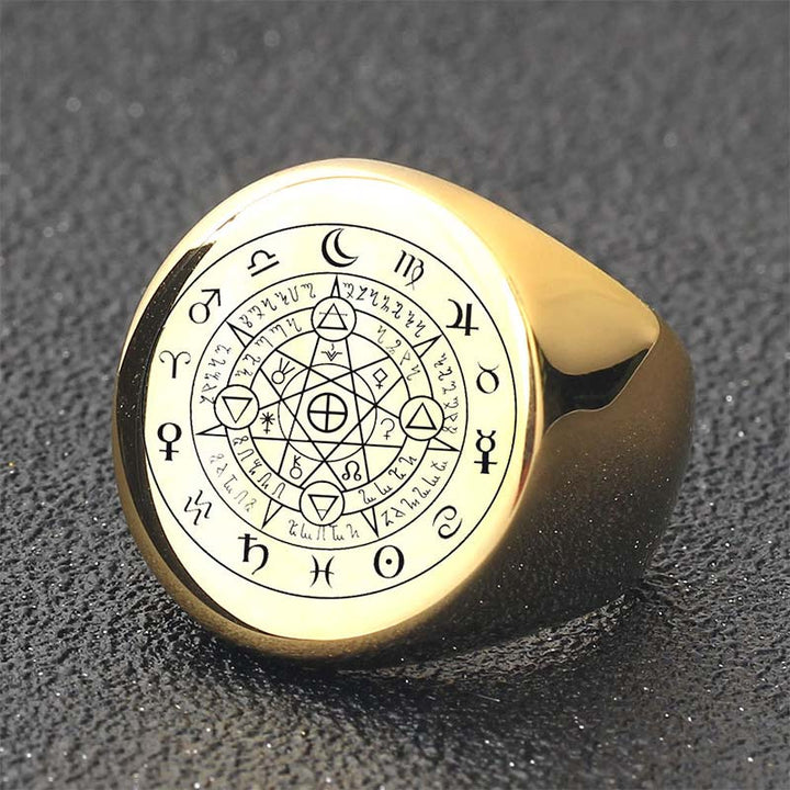 Anillo de bendición de protección de las 12 constelaciones del zodíaco