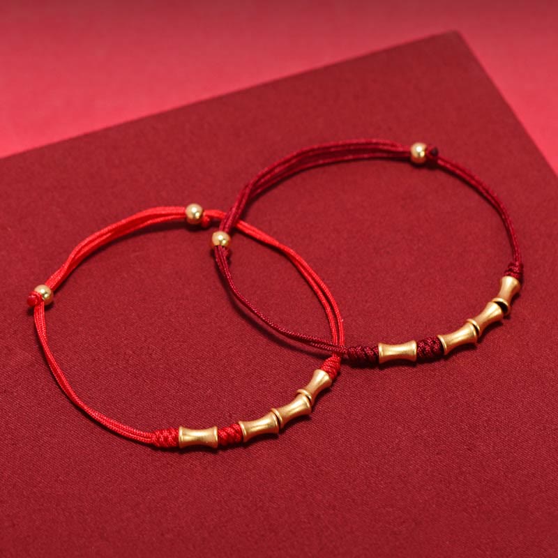 Pulsera trenzada de la suerte con diseño de bambú de plata de ley 925 con Buddha Stones