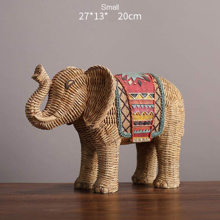 Elefante Resina Sabiduría Riqueza Decoración Del Hogar