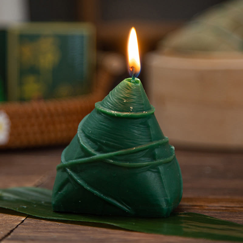 Vela perfumada con patrón Zongzi del Festival del Barco del Dragón de Buddha Stones , regalo para familiares y amigos