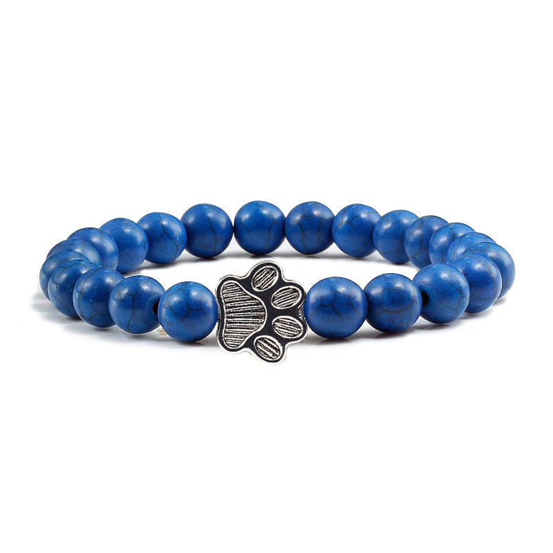 Buddha Stones Pulsera de piedra “Salva a un perro” - Cuentas azul oscuro - image 11