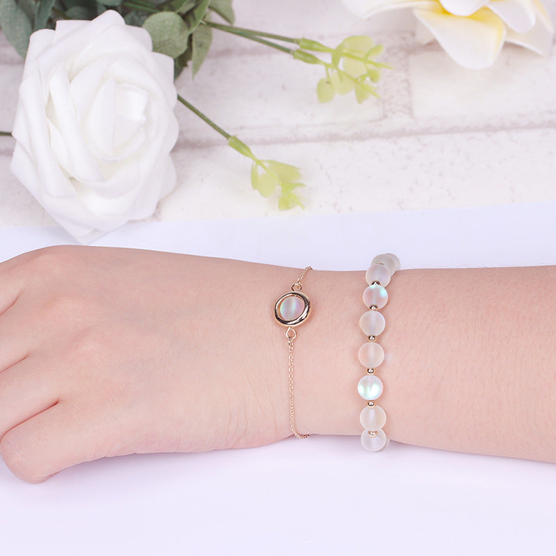 Pulsera Positiva de Cristal de Cuarzo Fresa con Piedra Solar de Buddha Stones