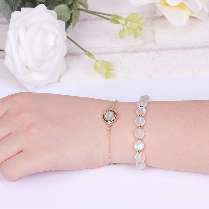 Pulsera Positiva de Cristal de Cuarzo Fresa con Piedra Solar de Buddha Stones