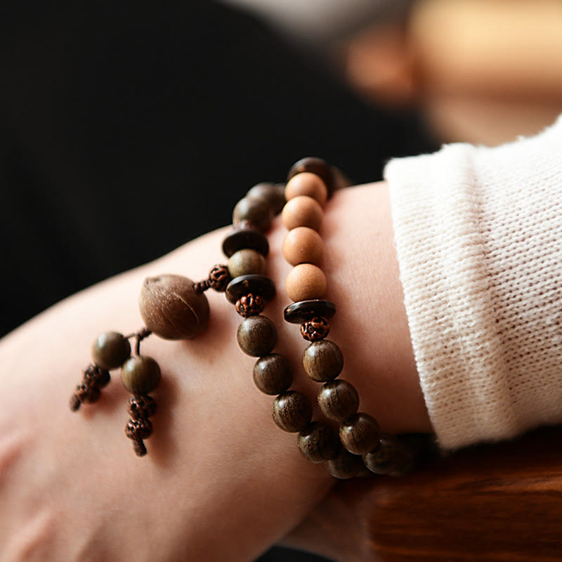 Pulsera Mala con dije de protección de sándalo tibetano - image 2