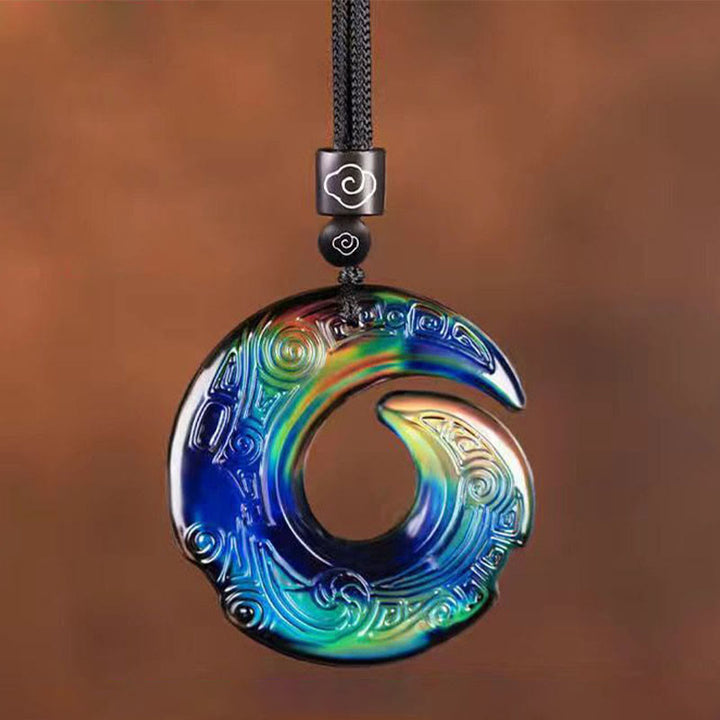 La suerte que cambia de color mejora el patrón de diseño Colgante de collar de cristal Liuli