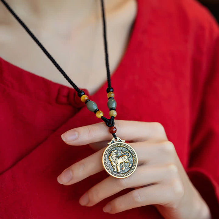 12 colgante del collar de la fortuna de la riqueza del zodiaco chino - image 7