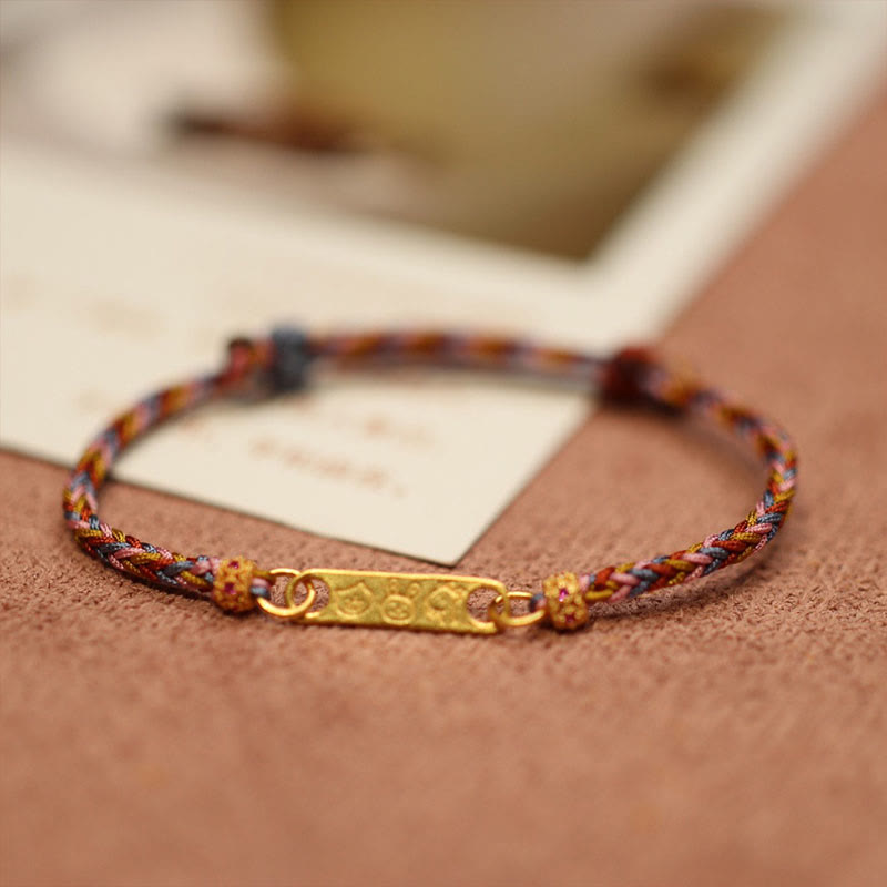 Pulsera trenzada con amuleto de la suerte, hecha a mano, en plata de ley 925 con Buddha Stones - Pulsera multicolor del zodiaco, bañada en oro y plata 925 (circunferencia de muñeca: 14-20 cm) - image 10