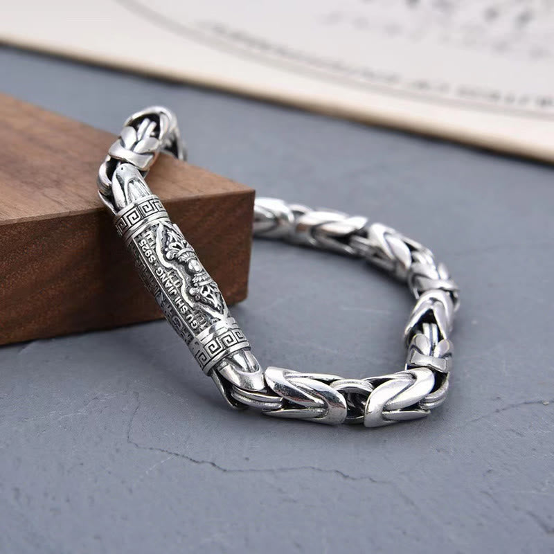 Pulsera de cadena de cobre con Buddha Stones Dorje Vajra Om Mani Padme Hum Paz Amor