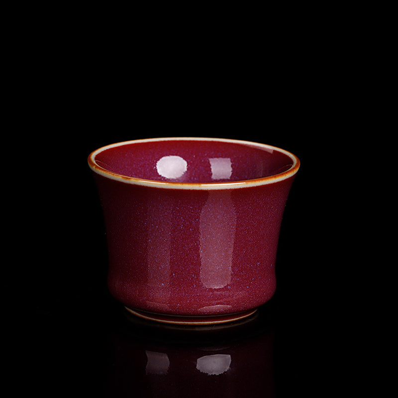 Taza de té de cerámica con diseño de bambú y cambio de horno de Buddha Stones , taza de té de Kung Fu