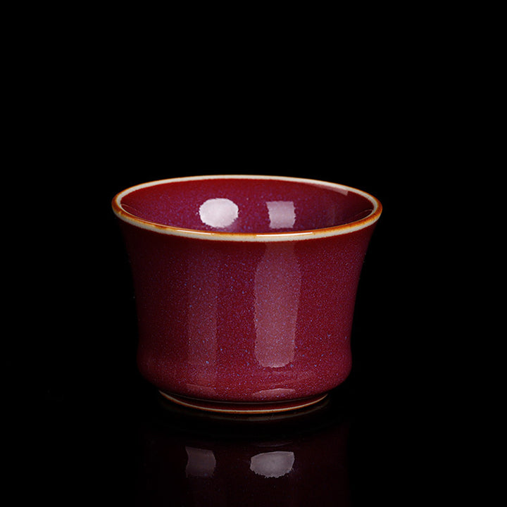 Taza de té de cerámica con diseño de bambú y cambio de horno de Buddha Stones , taza de té de Kung Fu