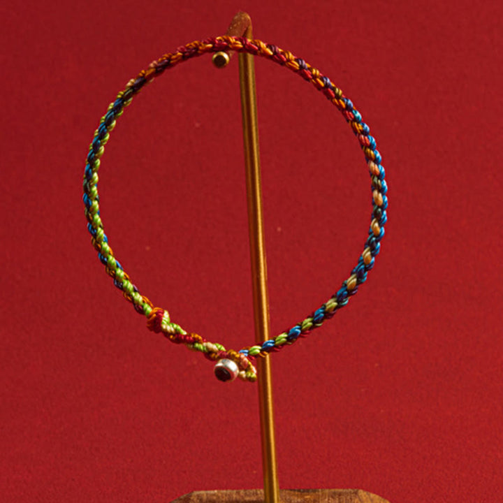 Buddha Stones &quot;Que seas bendecido con paz y seguridad en las cuatro estaciones&quot; Pulsera Lucky Multicolor