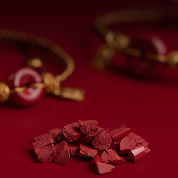 Pulsera trenzada de bendición con dije de personaje Fu con hebilla de paz y cinabrio natural con Buddha Stones