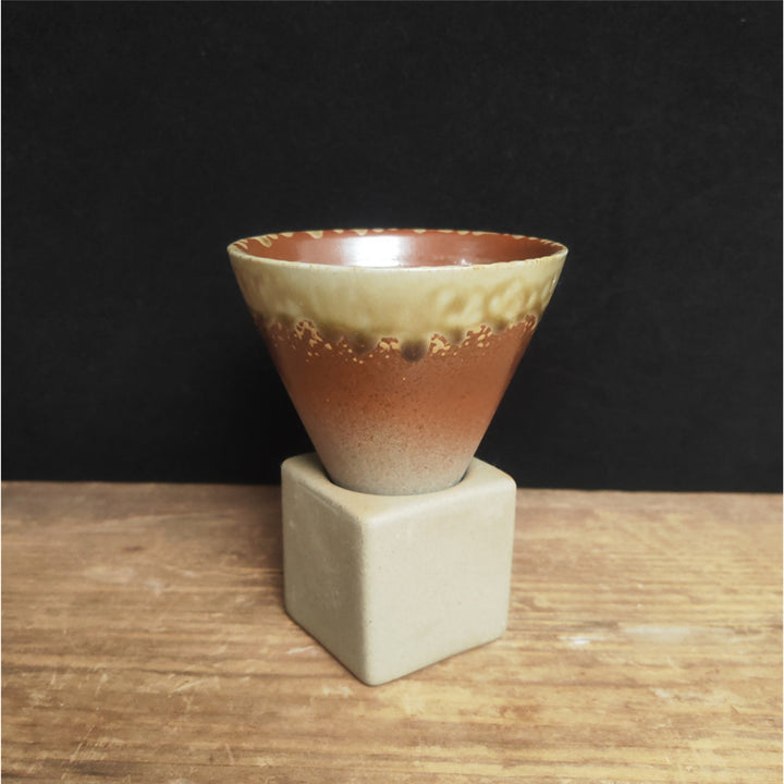 Taza de café de cerámica con degradado Vintage de Buddha Stones, taza de café expreso con leche y té con Base de 200ml