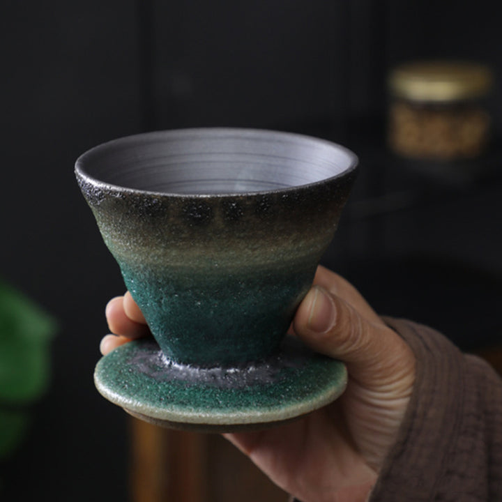 Taza de café de cerámica con diseño Vintage de Buddha Stones , taza de café expreso y té, 150ml