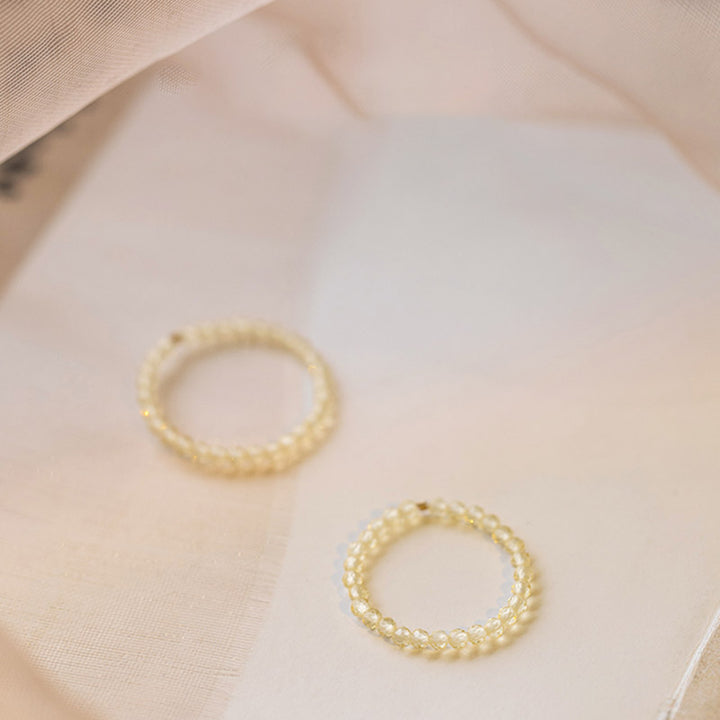 Anillo de prosperidad y felicidad con citrino natural de Buddha Stones
