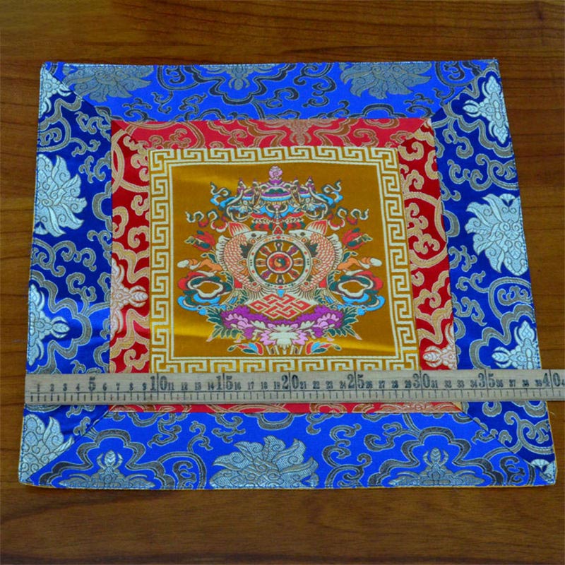 Oración Altar Mat Meditación Fuerza Nudo Sin Fin Vajra Man-Bcu Kalachakra Símbolos Auspiciosos