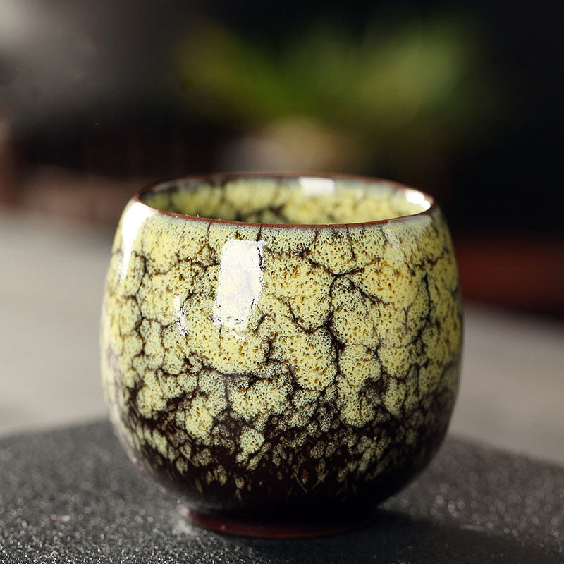 Buddha Stones Simple multicolor cambio de horno chino Jianzhan taza de té de cerámica Kung Fu taza de té 110ml