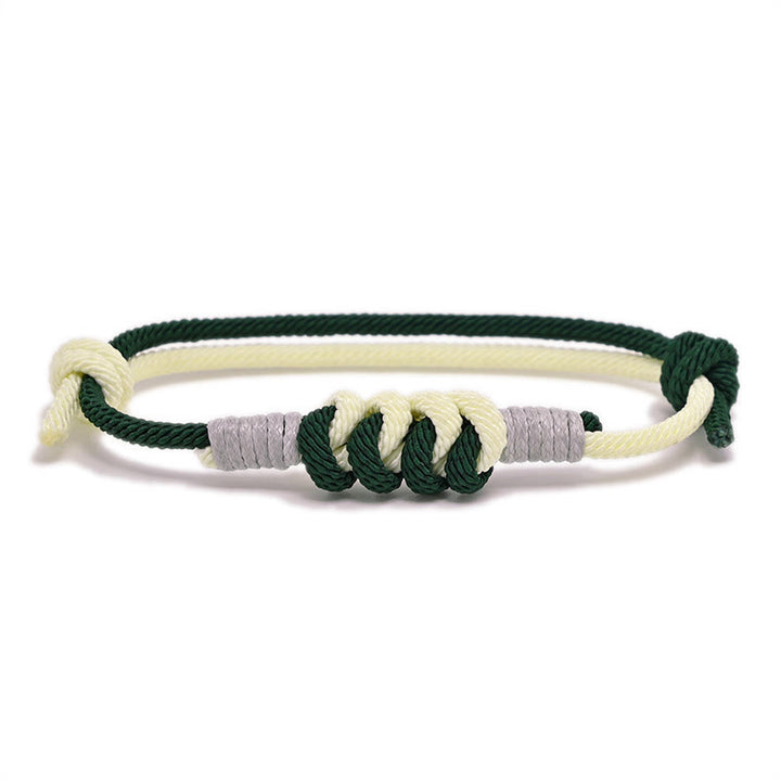 Pulsera de hilo trenzado con fuerza de nudo King Kong de diseño simple con Buddha Stones