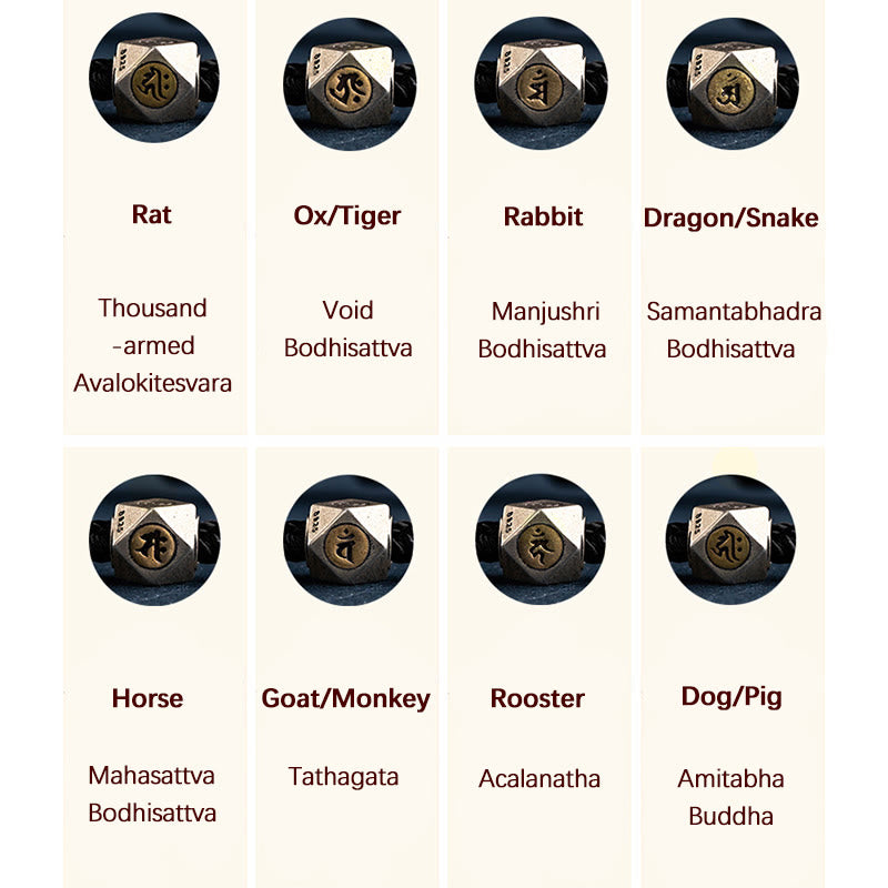 Pulsera de cuerda trenzada de protección de la suerte de Buda natal hecha a mano de plata de ley 925 con Buddha Stones - image 9